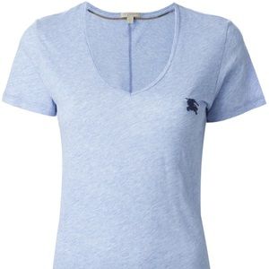 Burberry Brit V Neck Jersey Cotton T-shirt